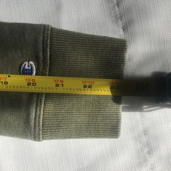 Champion Women's Medium Green Hoodie Cropped Sweatshirt - Picture 13 of 13